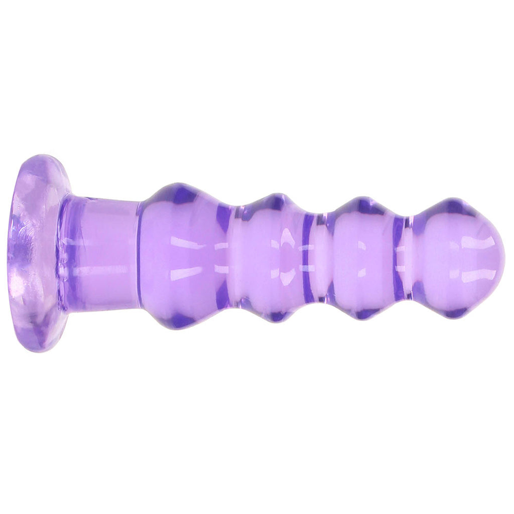 RealRock Crystal Clear Jelly 5.5 Inch Curvy Dildo in Purple Dildo Sex Toys > Anal Dildos