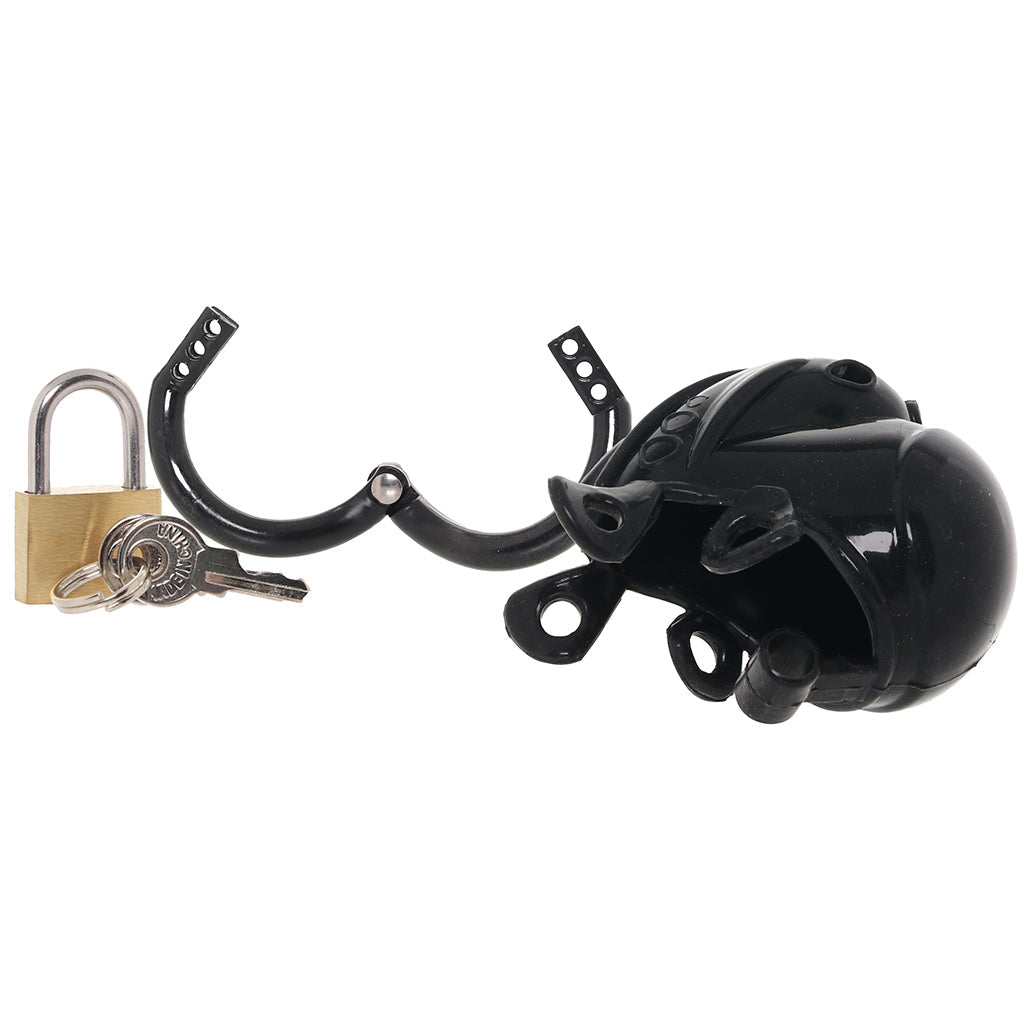 Blueline Full Restraint Silicone Chastity Device in Black Bondage and Fetish > Cock and Ball Devices