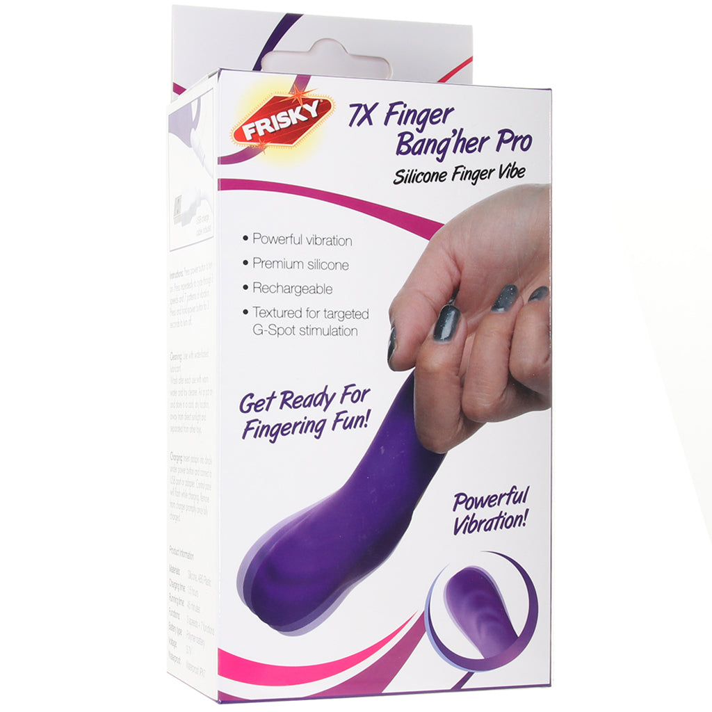Frisky Finger Bang'her Pro Vibe in Purple Vibrators > Finger Vibrators