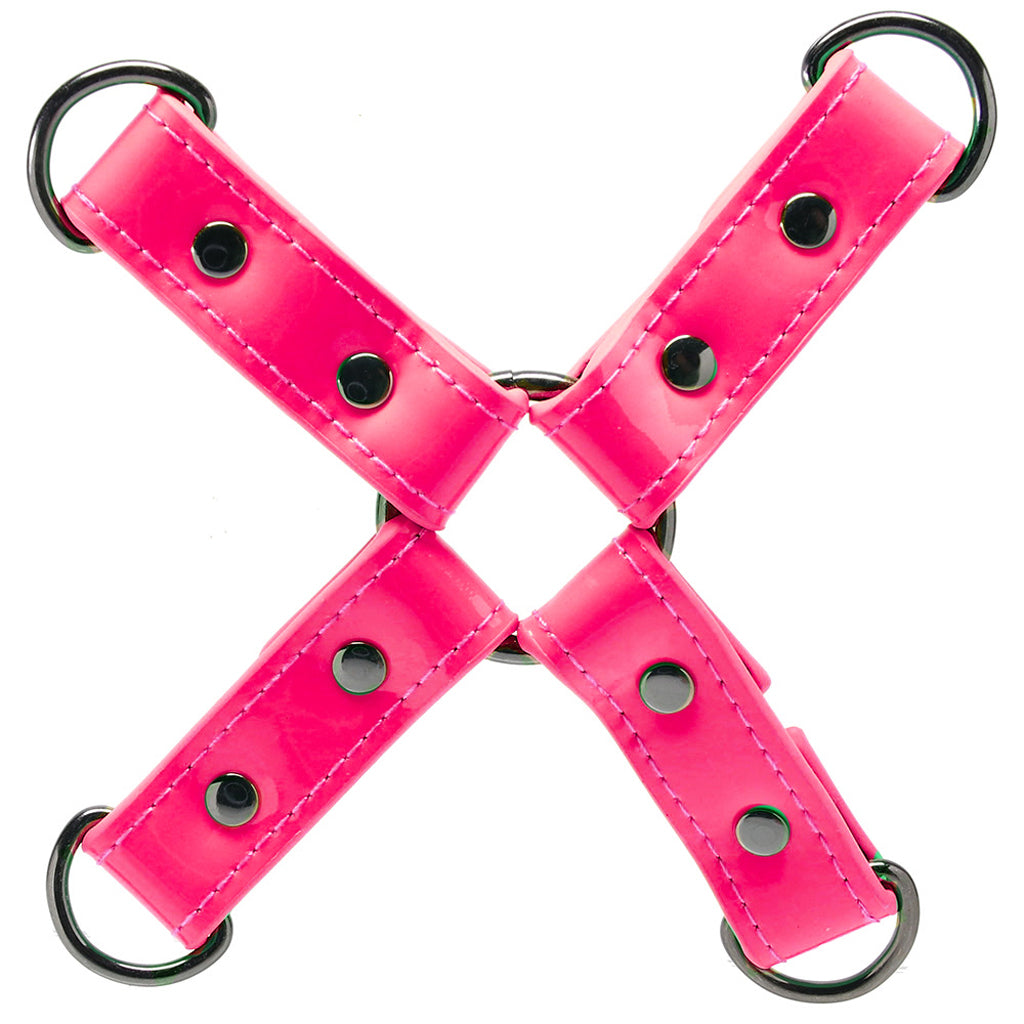 Electra Play Things Hog Tie in Neon Pink Bondage and Fetish > Restraints