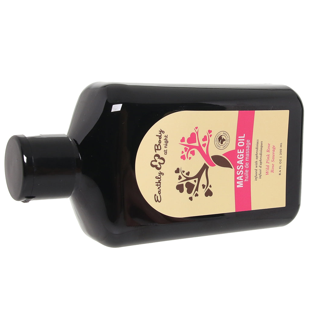 At Night Massage Oil 8.4oz/250ml in Wild Pink Rose Lubes and Lotions > Erotic Massage Oils