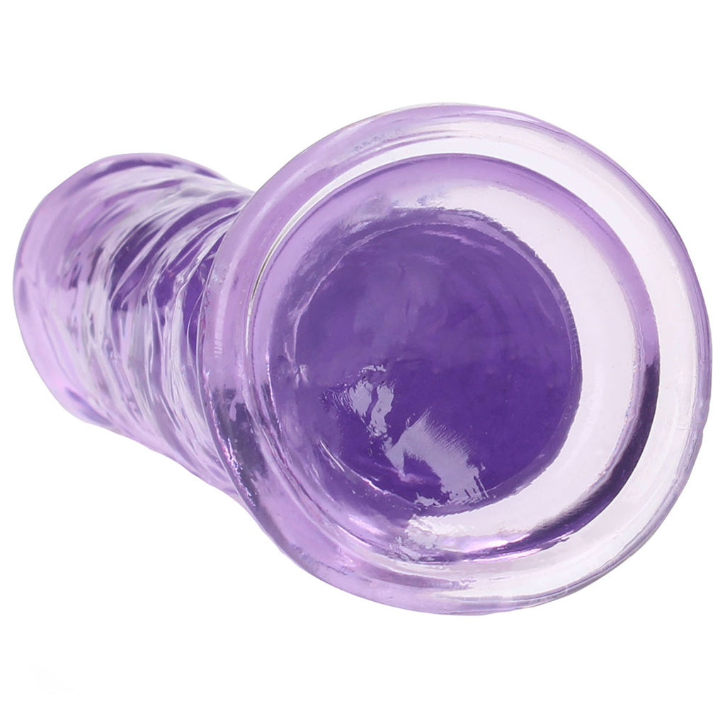 RealRock Crystal Clear Jelly 7 Inch Dildo in Purple Dildo Sex Toys > Realistic Dildos