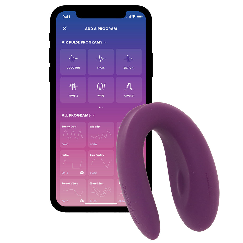 Satisfyer Double Joy Partner Vibe in Violet Vibrators > Clitoral Stimulators