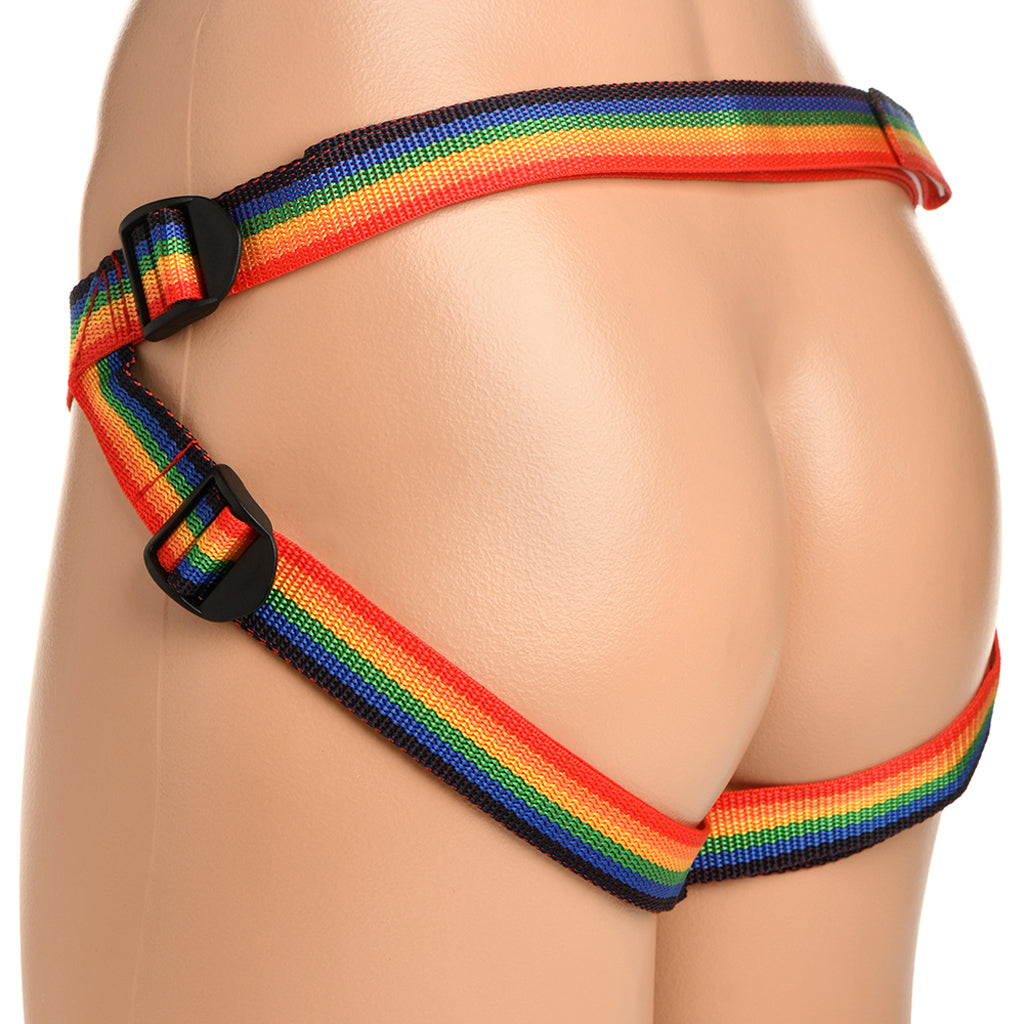 Ride the Rainbow Universal Rainbow Strap-On Harness Dildo Sex Toys > Strap-On and Harnesses