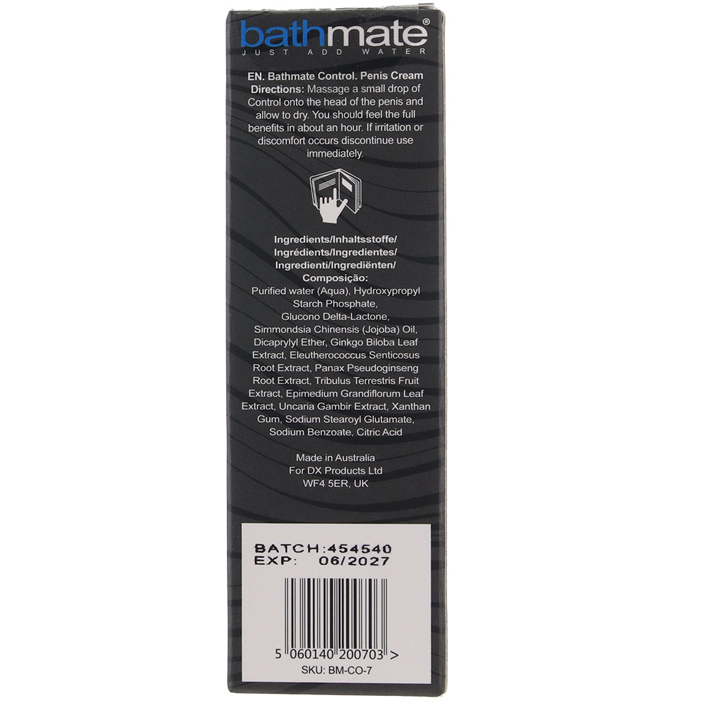 Bathmate Control Penis Cream in 0.24oz/7ml Lubes and Lotions > Sexual Stimulants