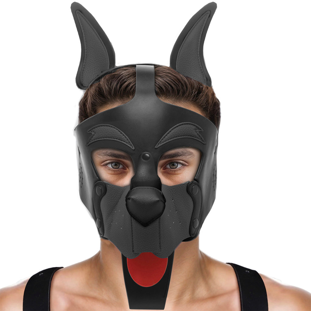 Kanine Kolection Alpha Dog Pup Hood in Black Bondage and Fetish > Pleasure Masks and Dress Up Play