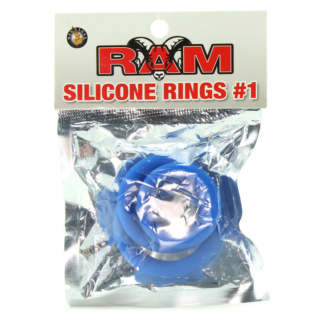 Ram Silicone Cock Rings #1 in Blue Cock Rings