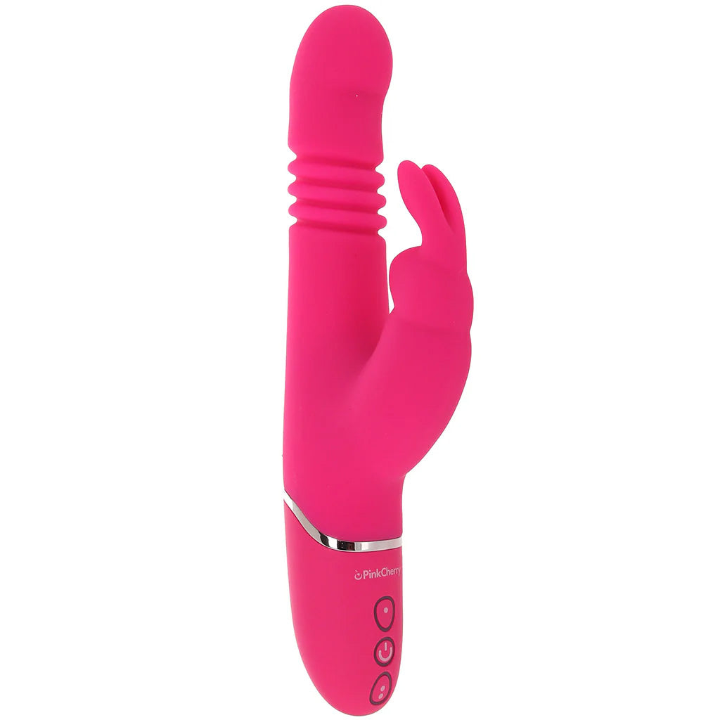 PinkCherry Thrusting Rabbit Vibe in Pink Vibrators > Rabbit Vibrators