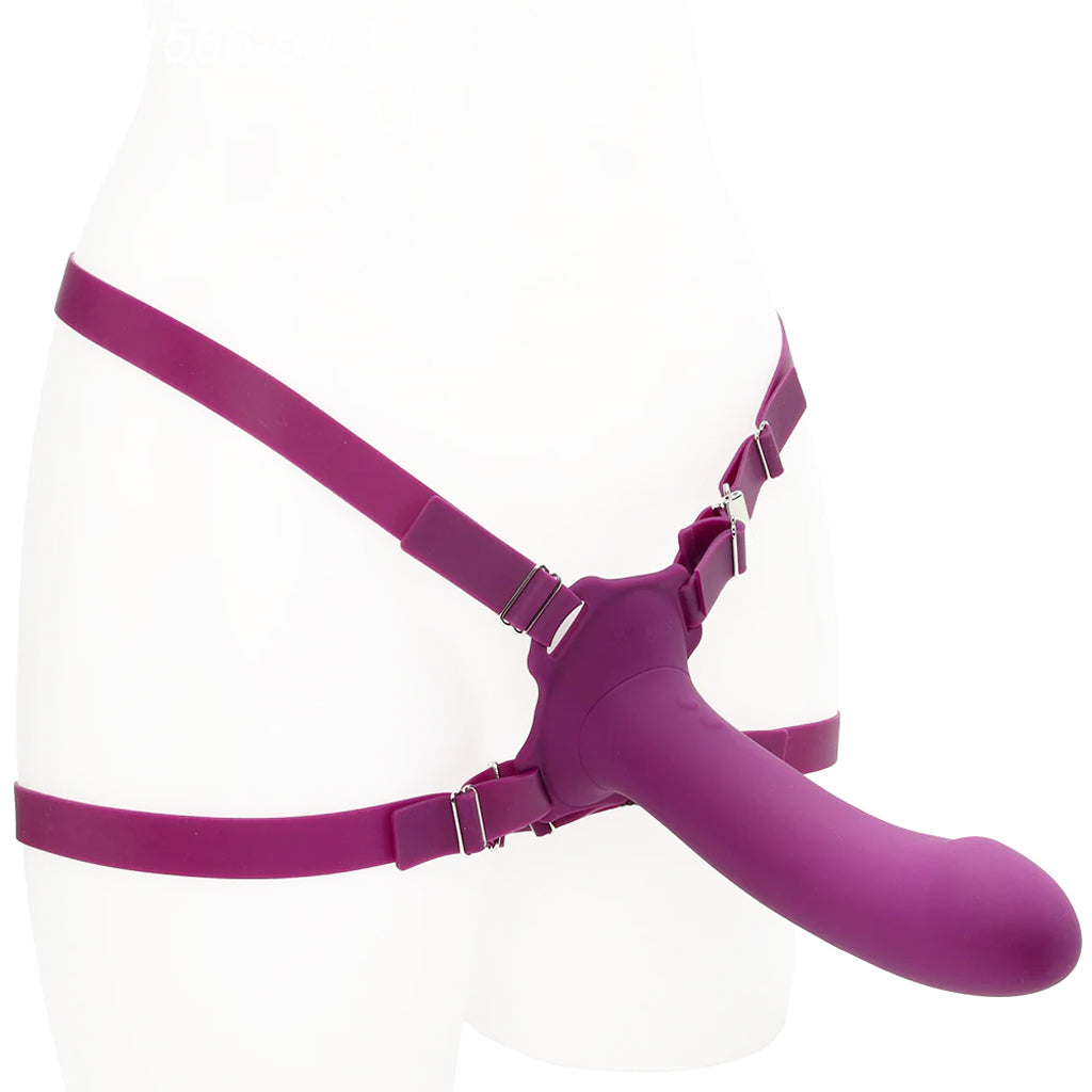ME2 Rumbler Vibrating Silicone Strap-On in Purple Vibrators > Strap-On & Wearable