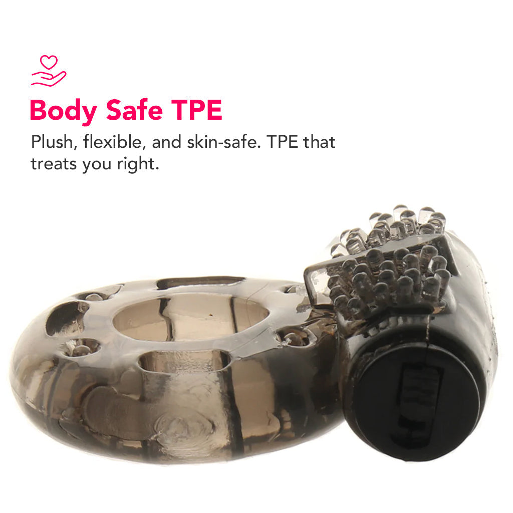 PinkCherry Vibrating Cock Ring in Smoke Cock Rings
