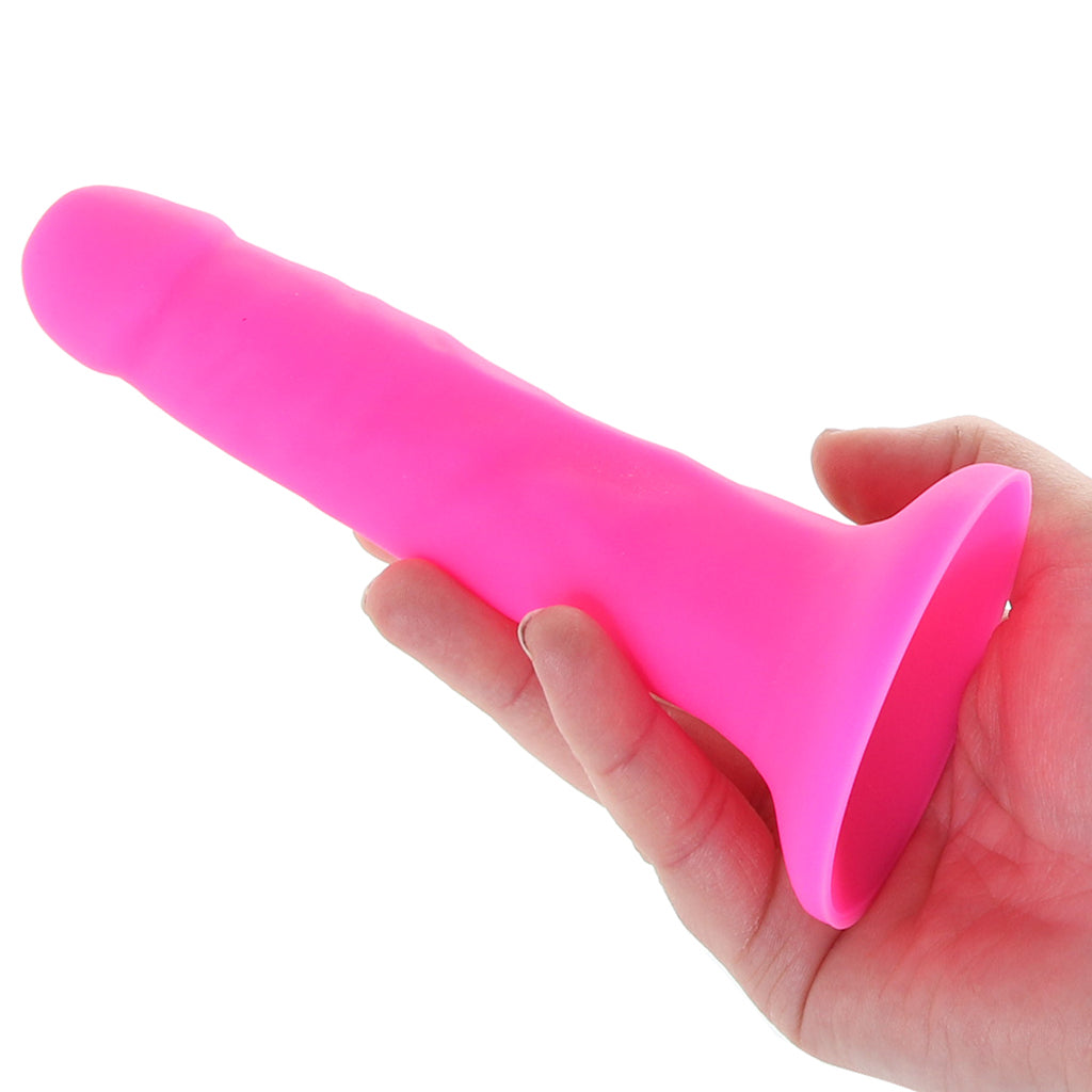 Neo Elite 6 Inch Silicone Dual Density Cock in Pink Dildo Sex Toys > Realistic Dildos