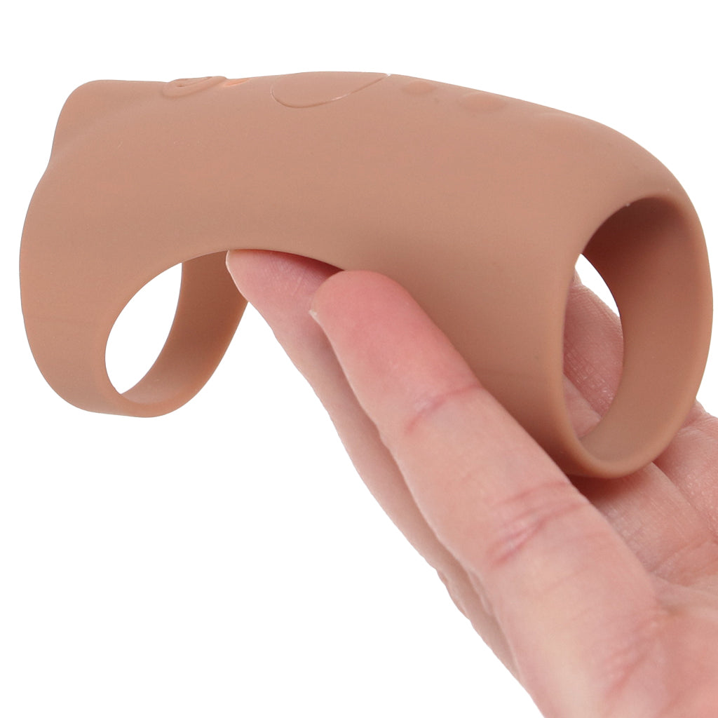 Jock Vibrating Silicone Penis Sleeve in Tan Male Enhancement > Extenders and Sleeves