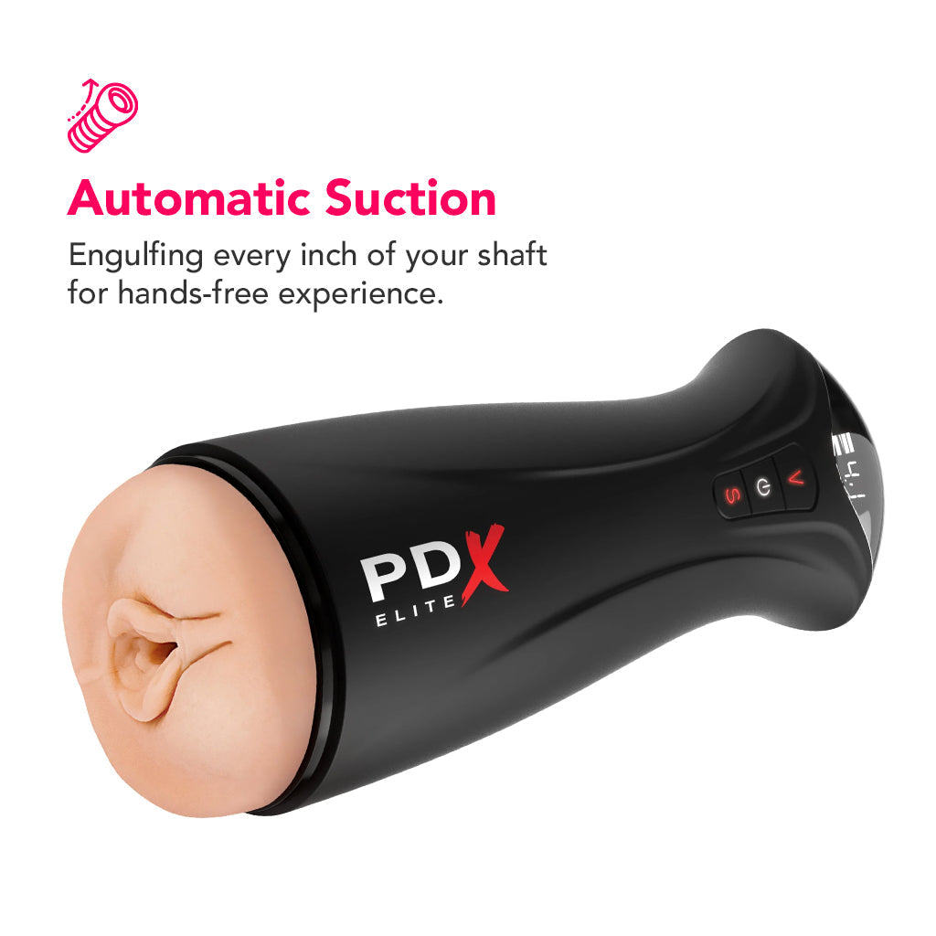 PDX Elite F*ck-Gasm Auto Suction Stroker in Light Male Masturbators > Auto Strokers