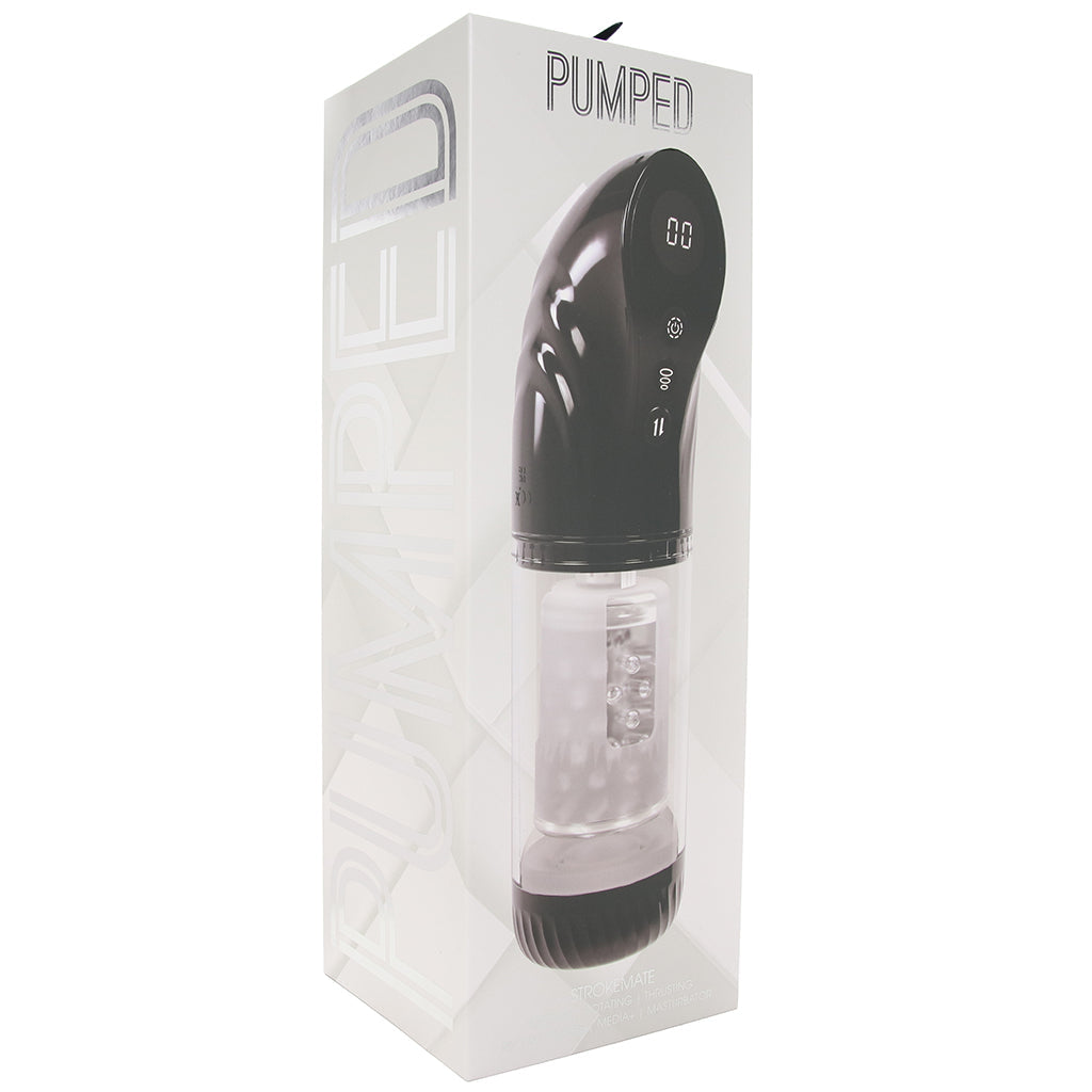 Pumped StrokeMate Auto Stroker in Black Male Masturbators > Auto Strokers