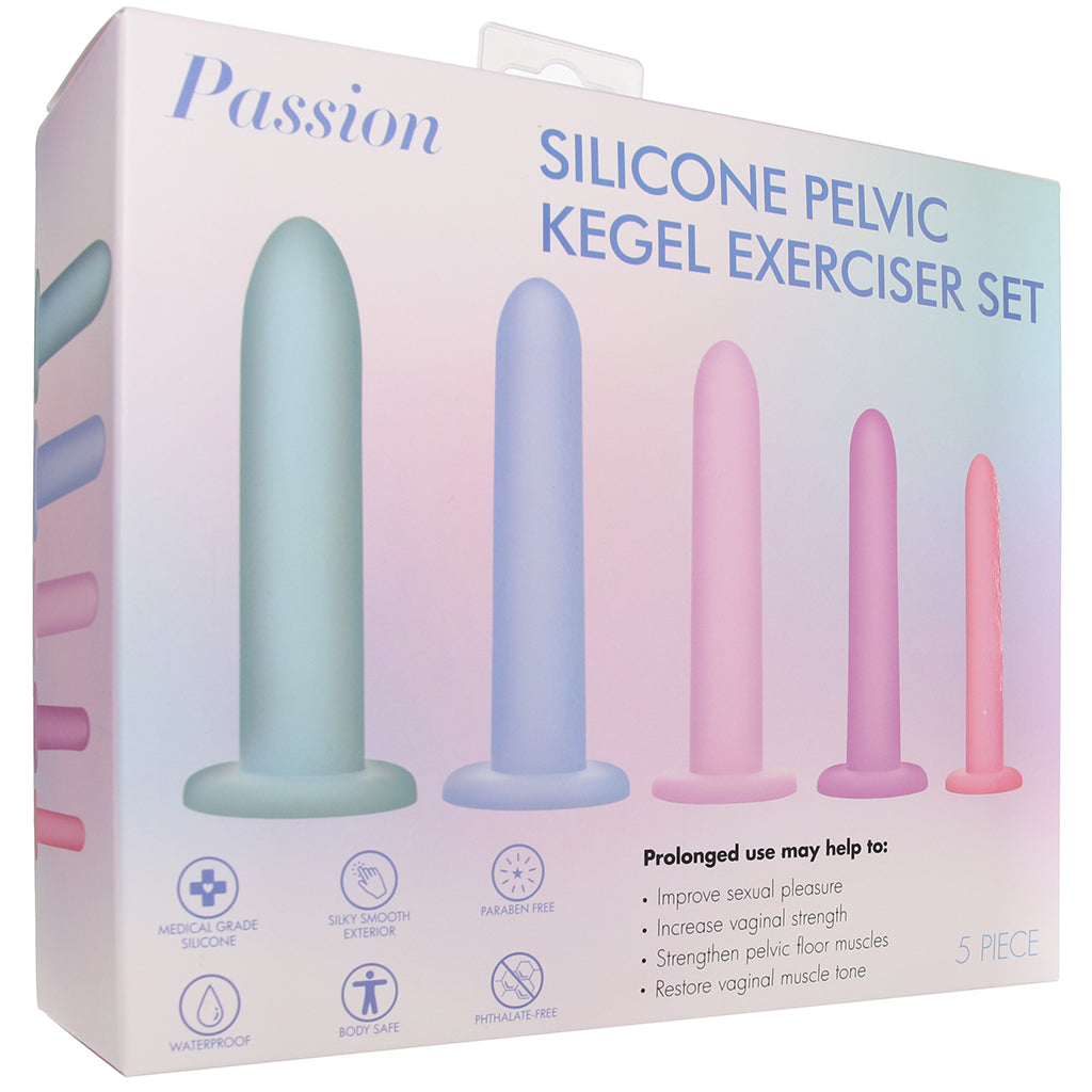 Passion Silicone Pelvic Dilator and Kegel Set Kegel, Ben Wa and Pelvic Health Tools
