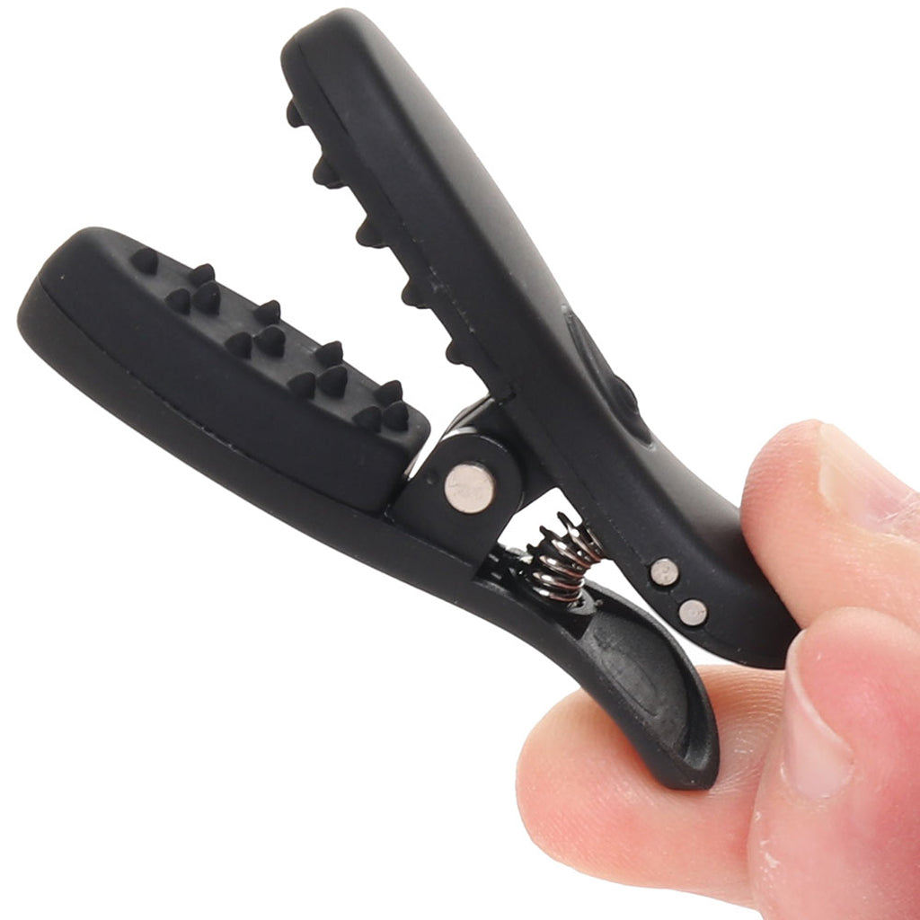 Master Series Dark Grip Vibrating Nipple Clamps Bondage and Fetish > Nipple Stimulators & Clamps