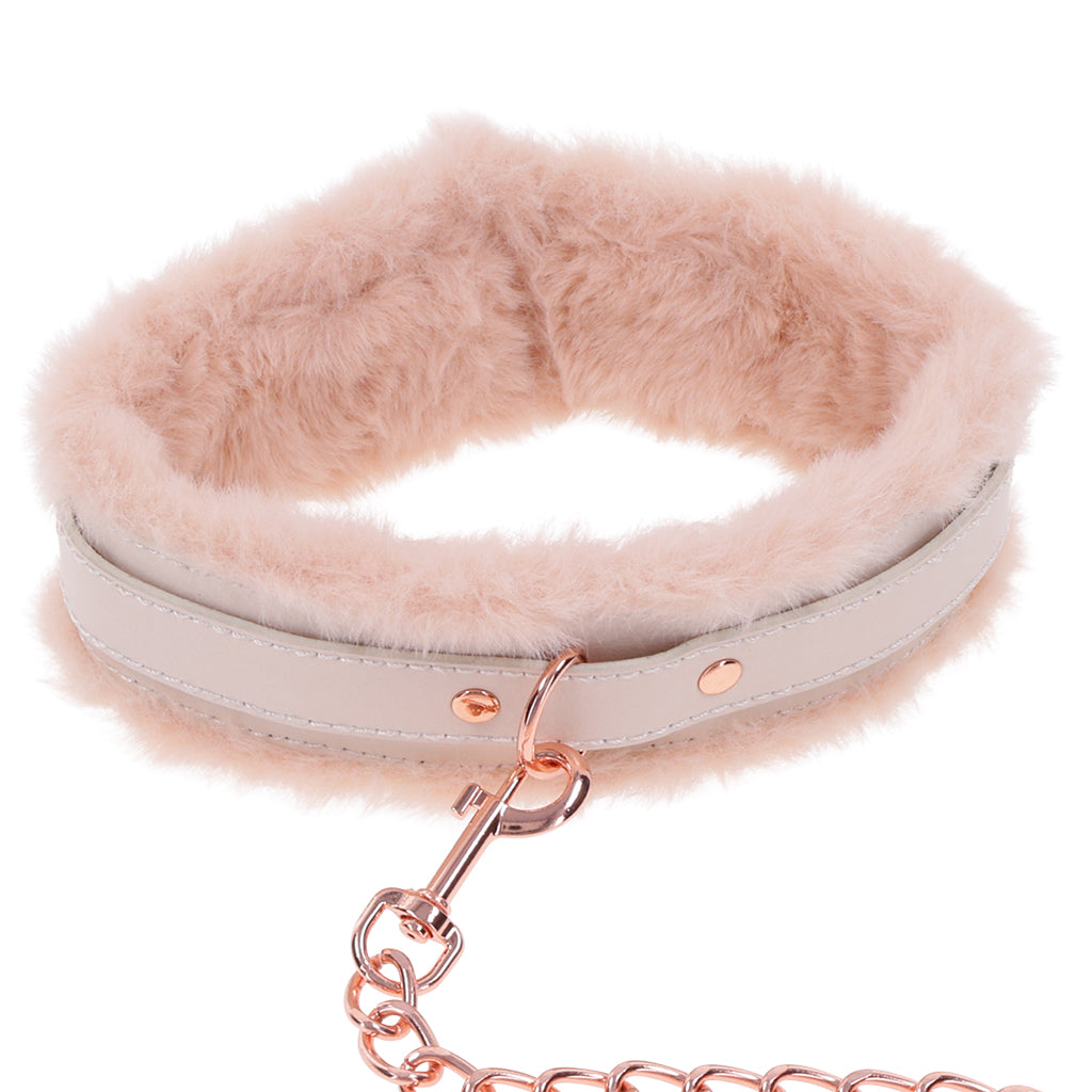 S&M Peaches 'n CreaMe Fur Collar and Leash Bondage and Fetish > Leashes and Collars