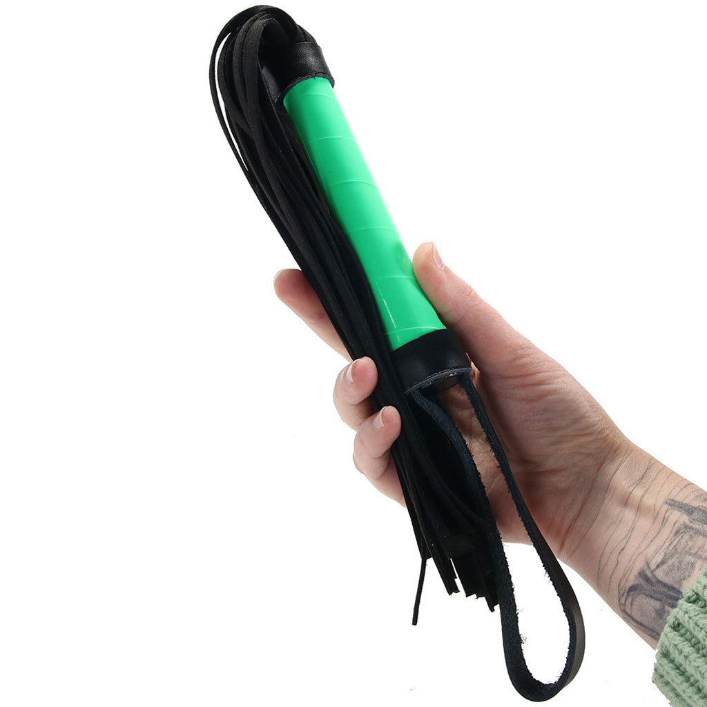 Electra Play Things Flogger in Neon Green Bondage and Fetish > Whips and Crops