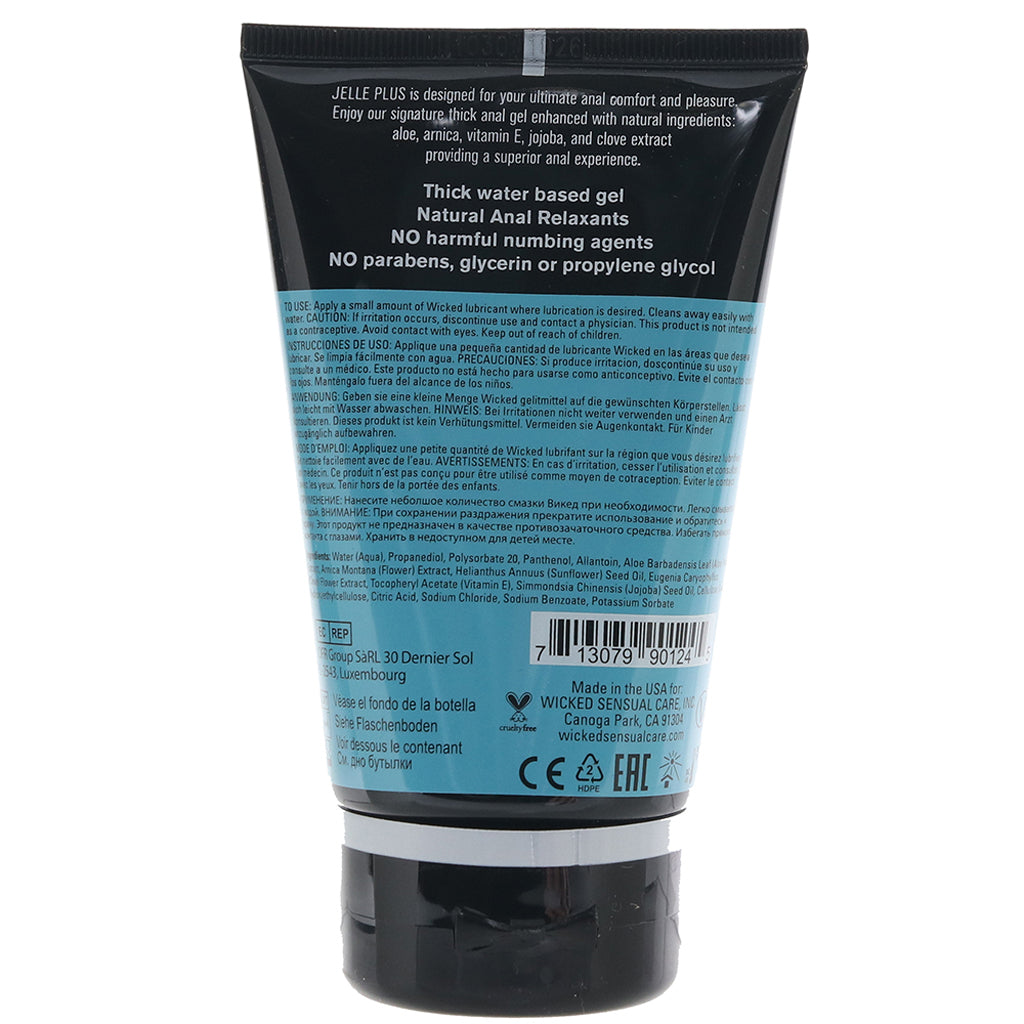 Jelle Plus Naturally Relaxing Anal Lube in 4oz/120ml Lubes and Lotions > Anal Sex Lubes