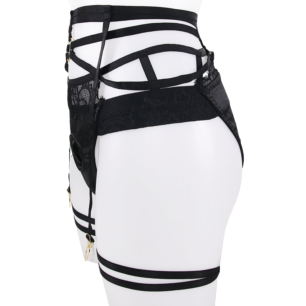 Bedroom Bliss Belle Panty Harness & Garter in Large Dildo Sex Toys > Strap-On and Harnesses