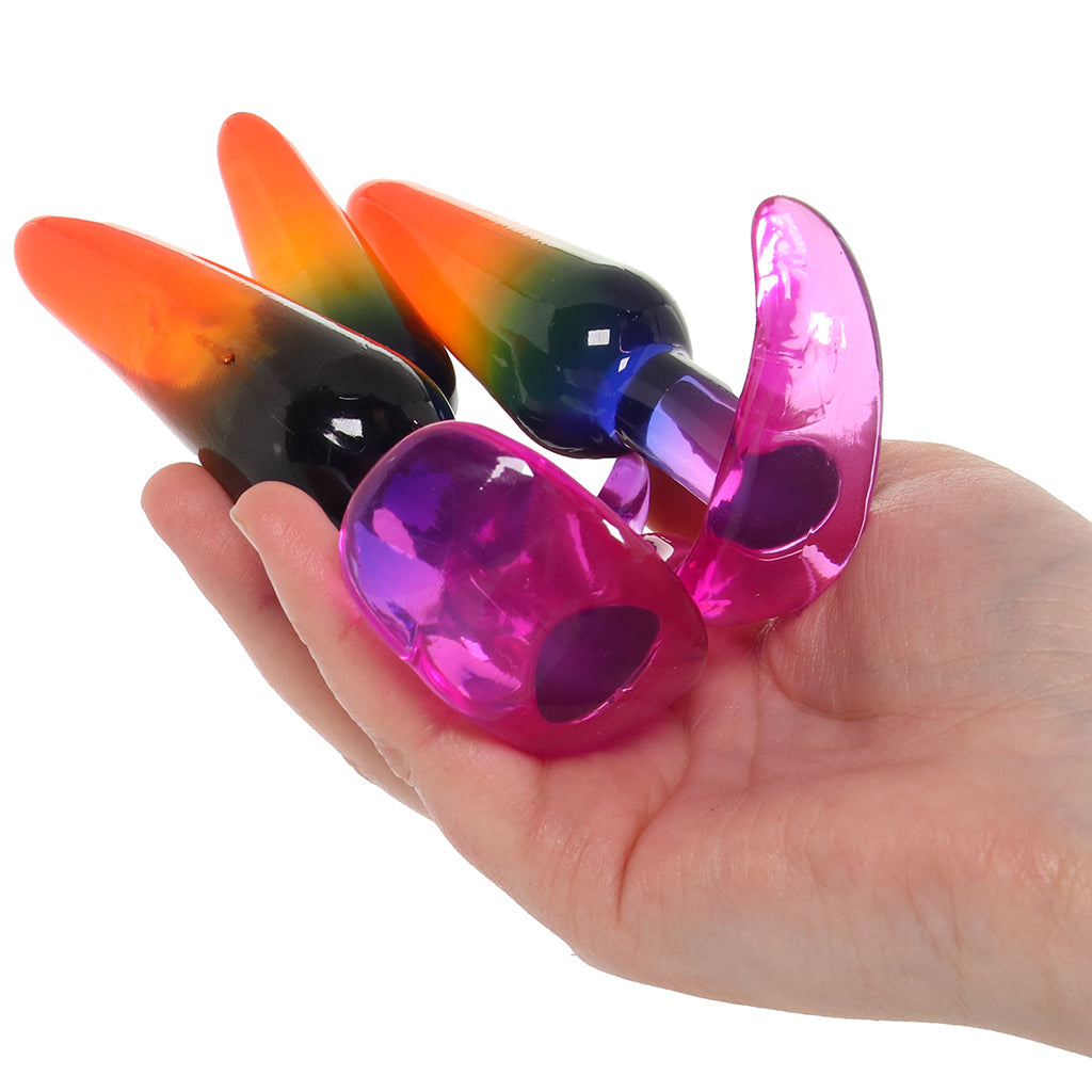Crystal Jellies Anal Trainer Set in Rainbow Anal Sex Toys > Butt Plugs