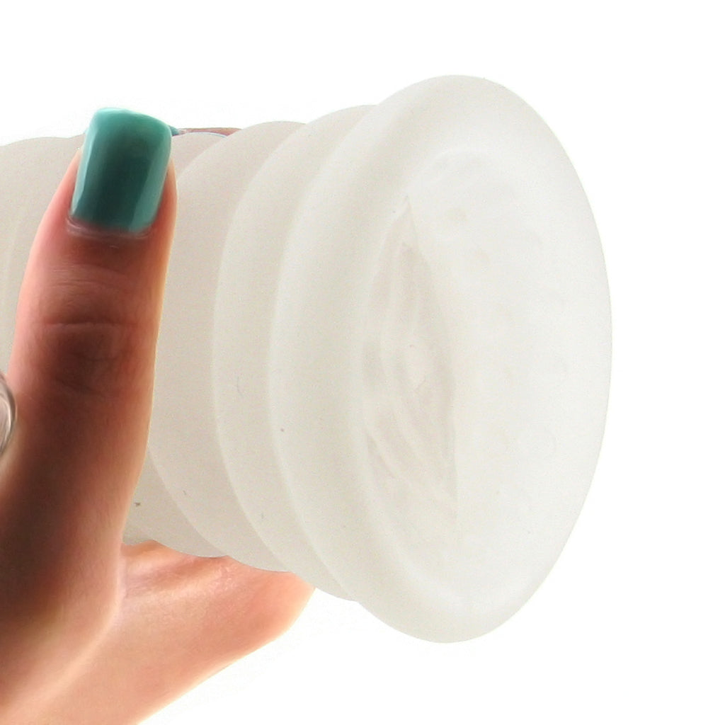 Vibrating Glow Super Head Honcho in White Male Masturbators > Pocket Strokers