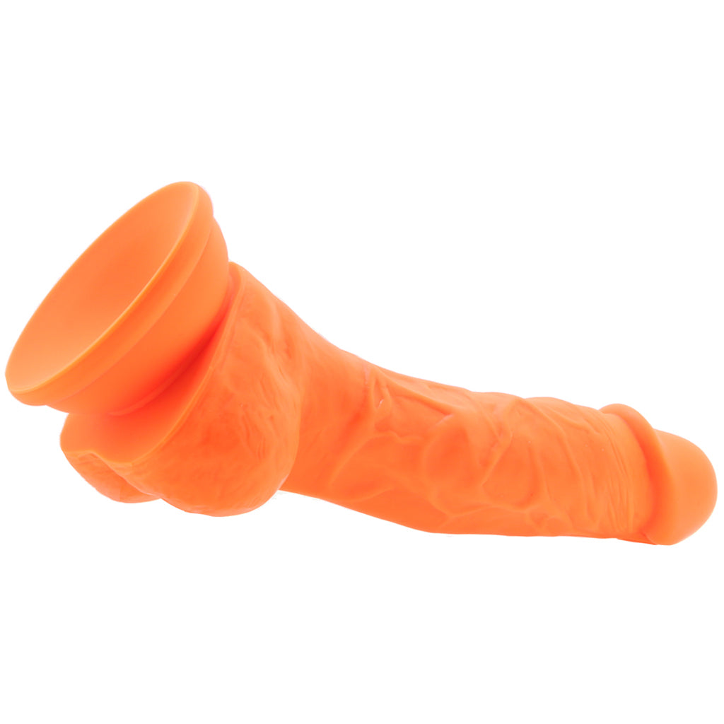 Neo Elite 7.5 Inch Dual Density Silicone Cock in Orange Dildo Sex Toys > Realistic Dildos
