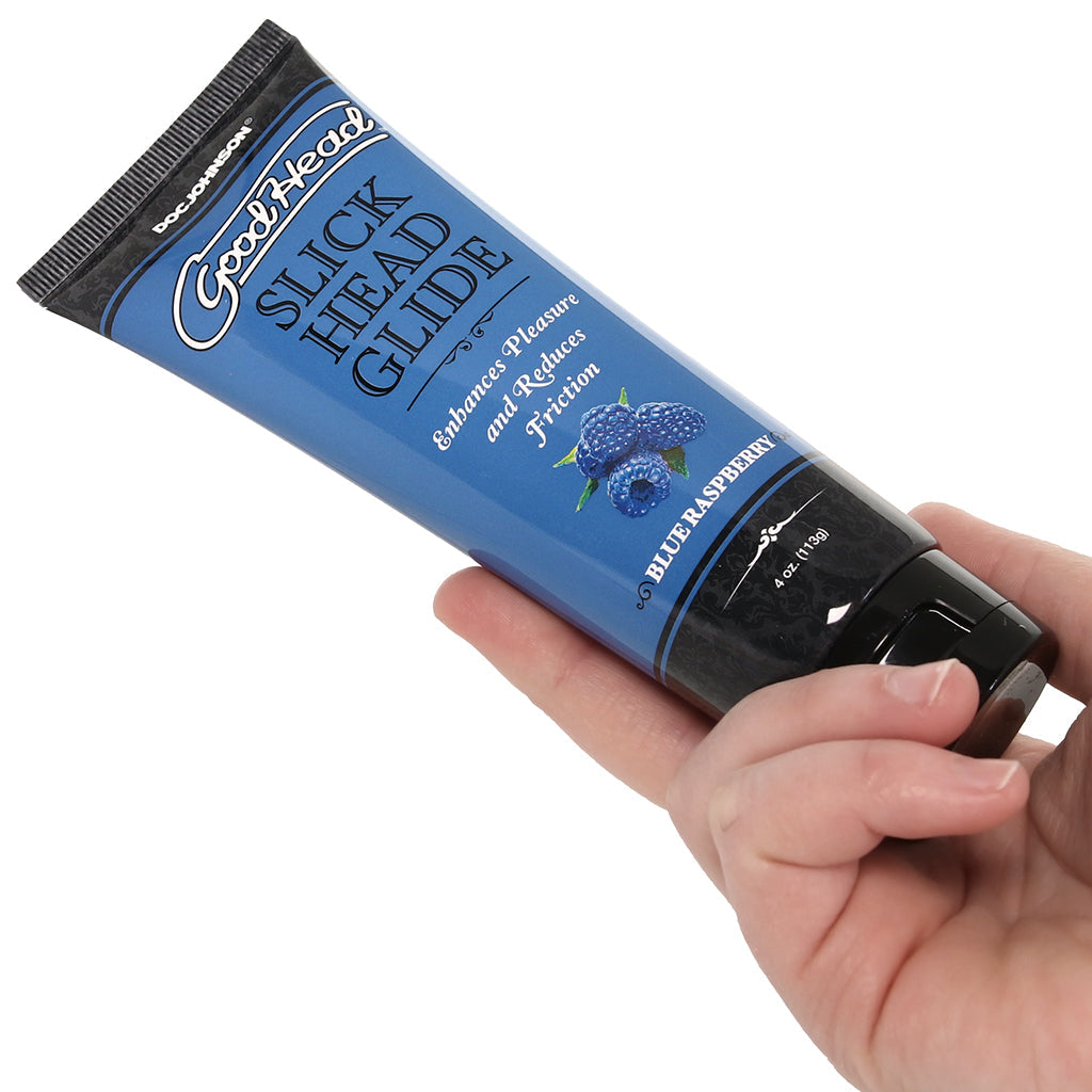 GoodHead Slick Head Glide 4oz/113g in Blue Raspberry Lubes and Lotions > Flavored Sex Lubes