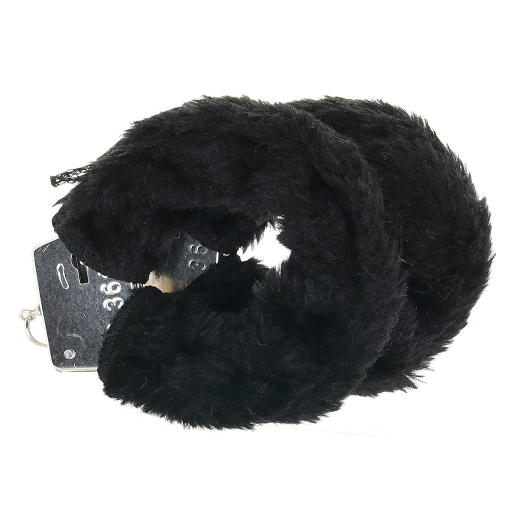 Black Furry Hand Cuffs Bondage and Fetish > Wrist and Ankle Cuffs