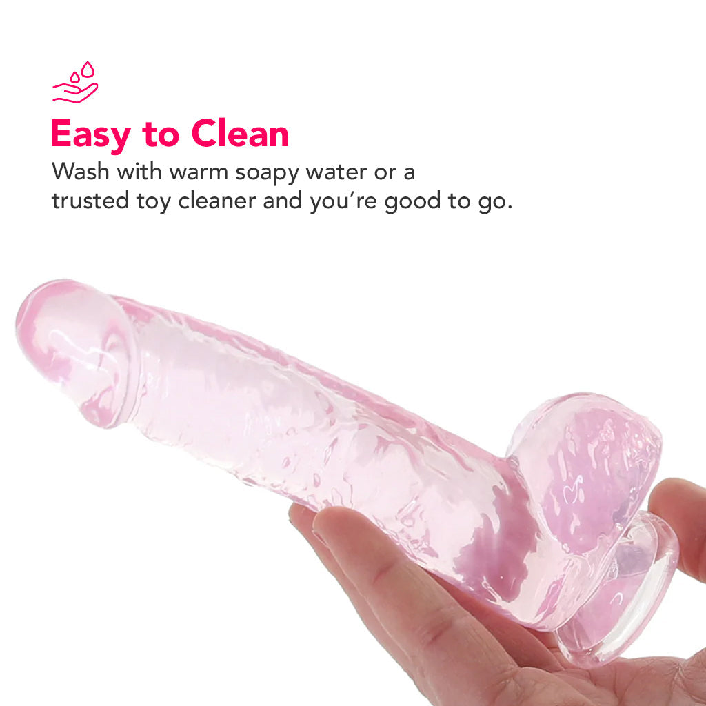 Naturally Yours 6 Inch Crystaline Dildo in Rose Dildo Sex Toys > Realistic Dildos