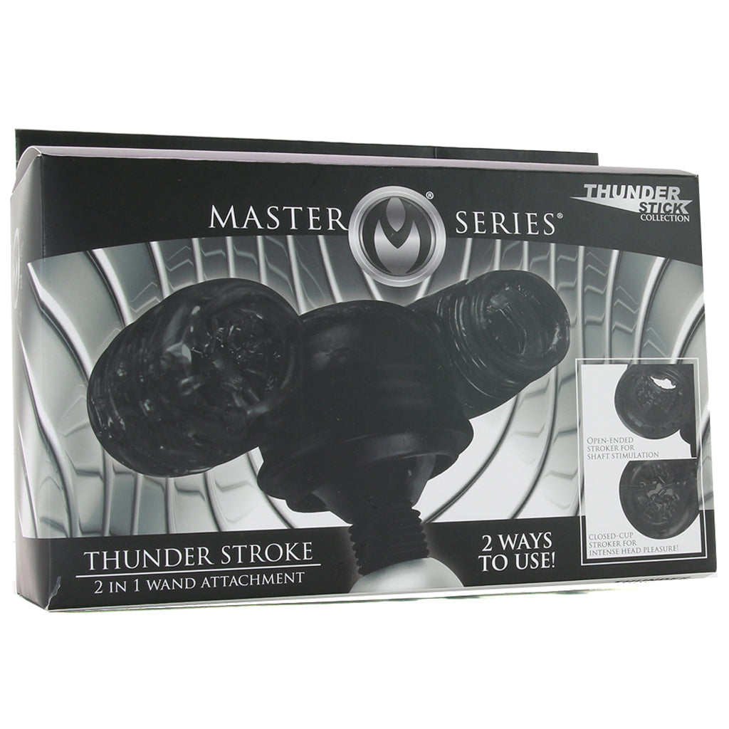 Master Series Thunder Stroke 2 in 1 Wand Attachment Male Masturbators > Vibrating