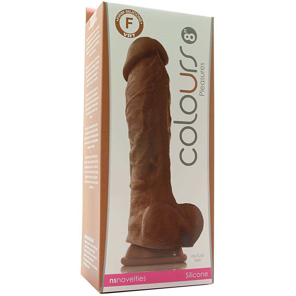 Colours Pleasures 8 Inch Dildo in Brown Dildo Sex Toys > Realistic Dildos