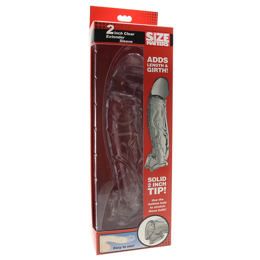 Size Matters 2 Inch Clear Extender Sleeve Male Enhancement > Extenders and Sleeves