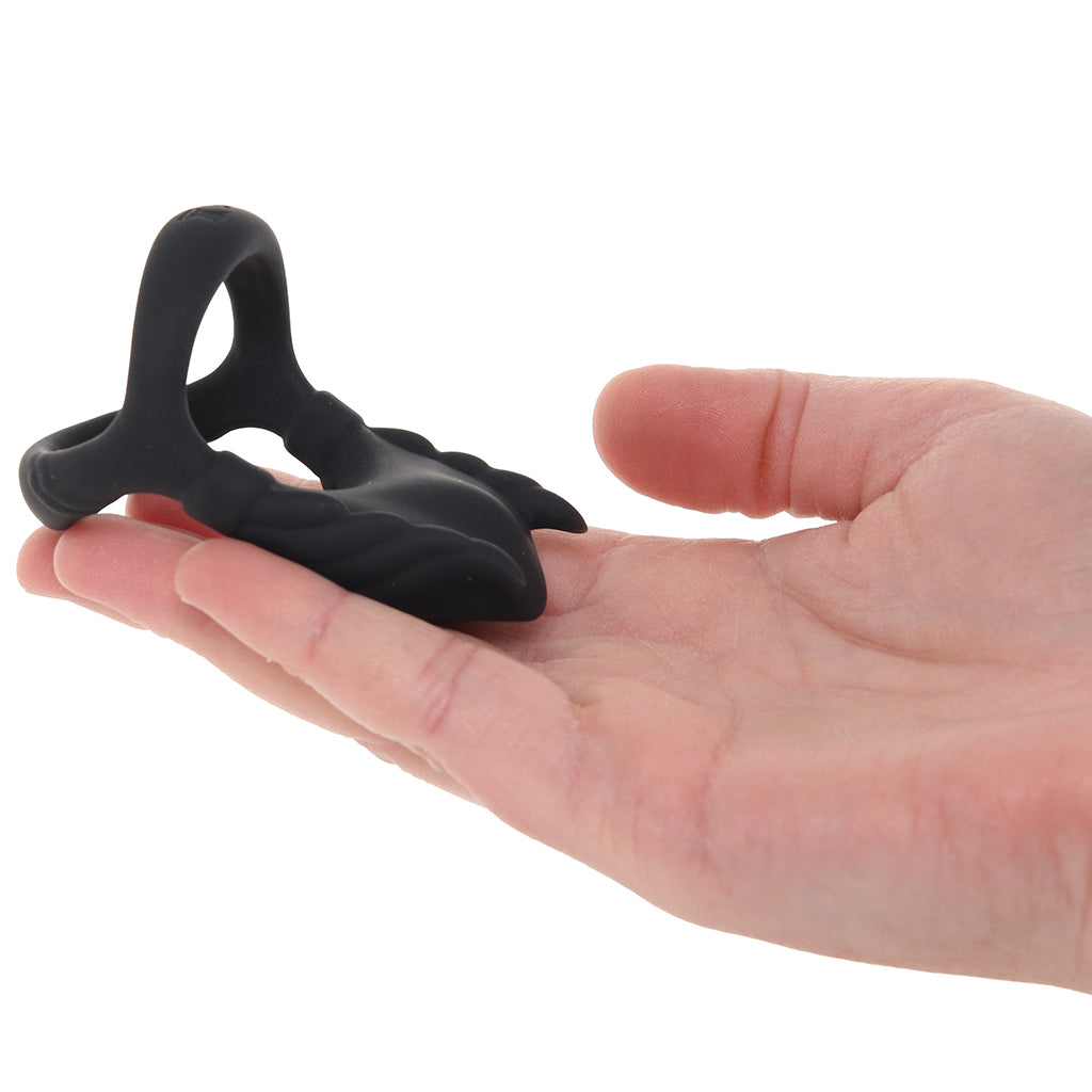 Rocky Silicone Vibrating Dual C-Ring Cock Rings