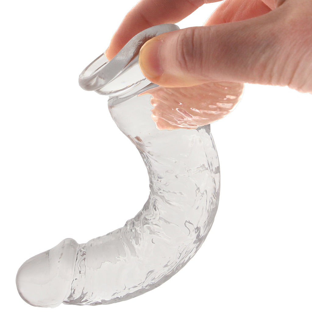 RealRock 5 Inch Realistic Ballsy Dildo in Crystal Clear Dildo Sex Toys > Realistic Dildos