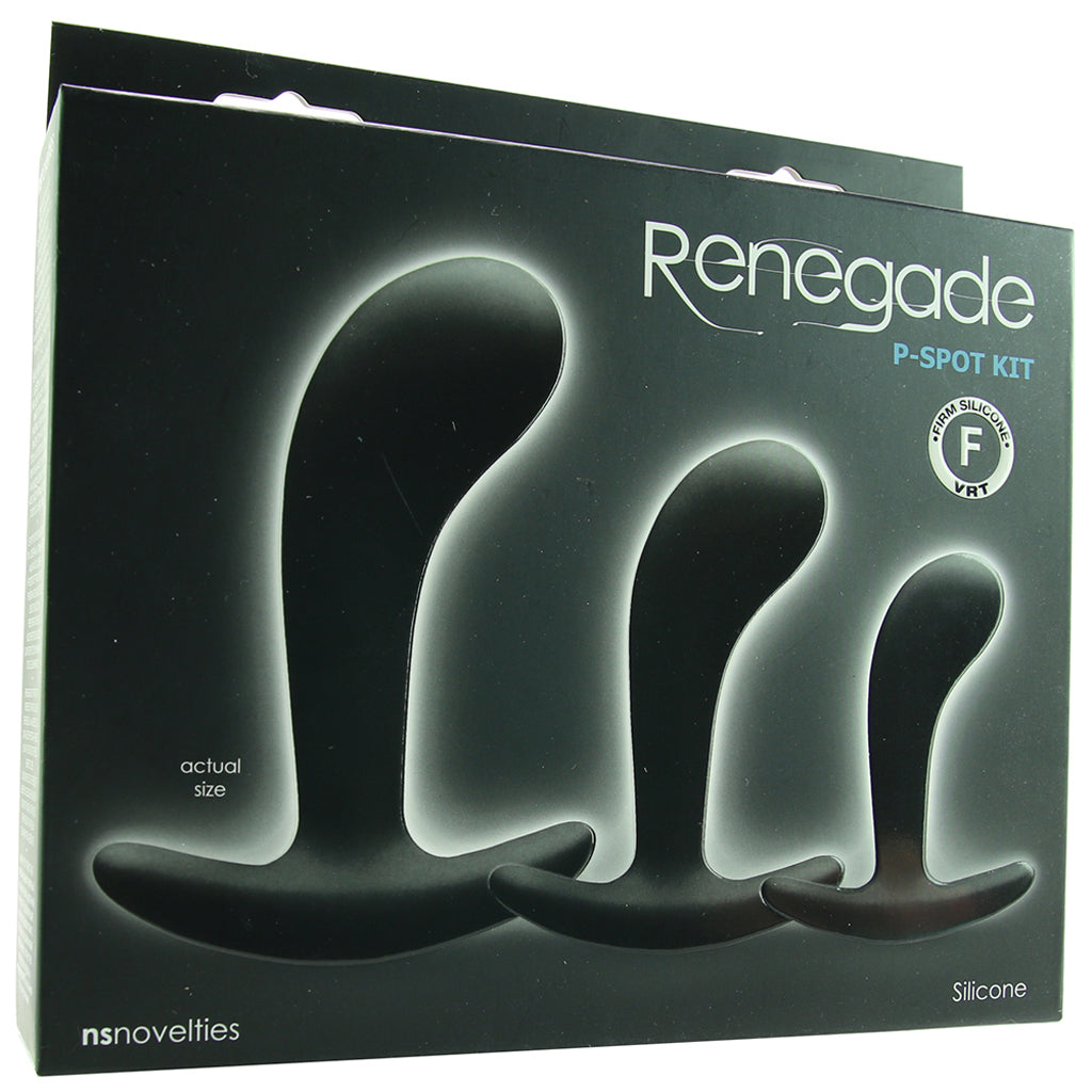 Renegade Silicone P-Spot Kit in Black Anal Sex Toys > Butt Plugs
