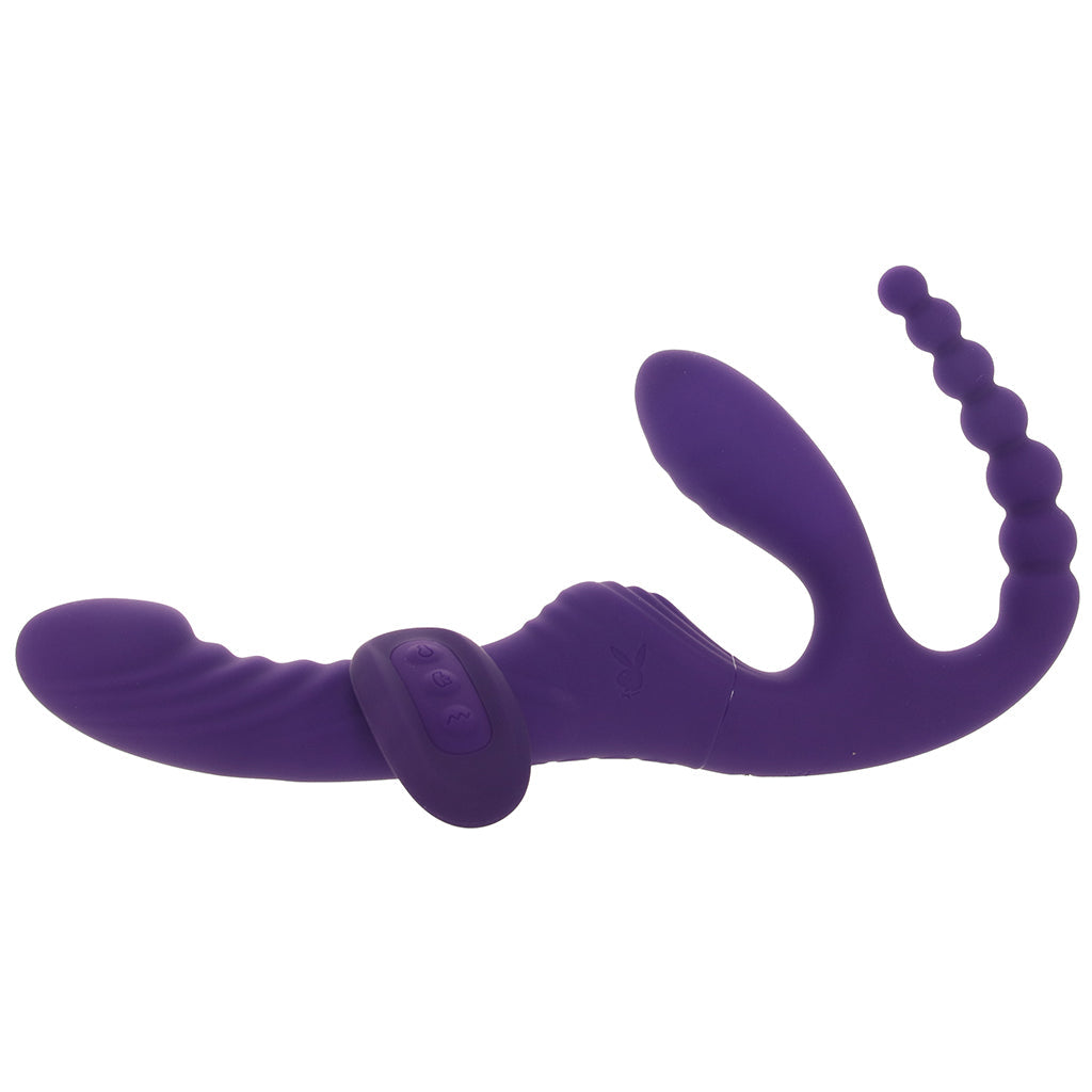 Playboy Hug It Out Strapless Strap-on Vibe Vibrators > Strap-On & Wearable