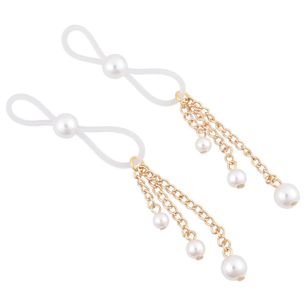 Sex & Mischief Pearl Nipple Ties Bondage and Fetish > Nipple Stimulators & Clamps
