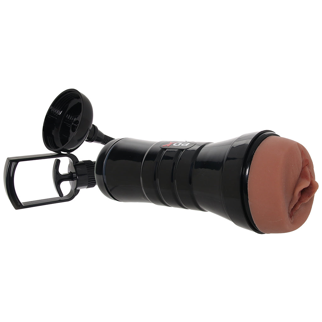 PDX Wet Pussies Super Sucker XXL Stroker in Brown Male Masturbators > Pocket Strokers