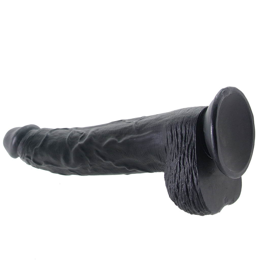 Master Cock Hung Harry 11.75 Inch Ballsy Dildo in Black Dildo Sex Toys > Realistic Dildos
