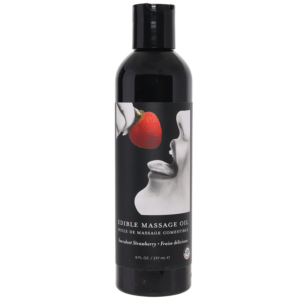 Edible Massage Oil 8oz/236ml in Strawberry Sensual Love > Massage