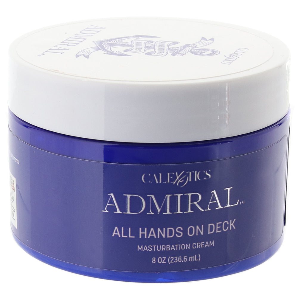 Admiral All Hands On Deck Masturbation Cream in 8oz/237ml Lubes and Lotions > Oil Based Sex Lubes