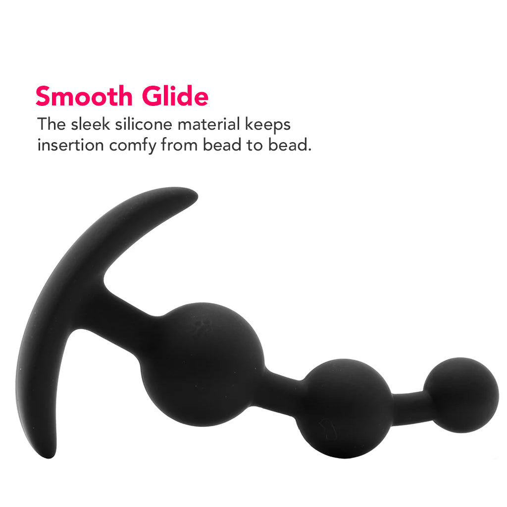 Luxe Be Me 3 Silicone Anal Beads in Black Anal Sex Toys > Anal Beads