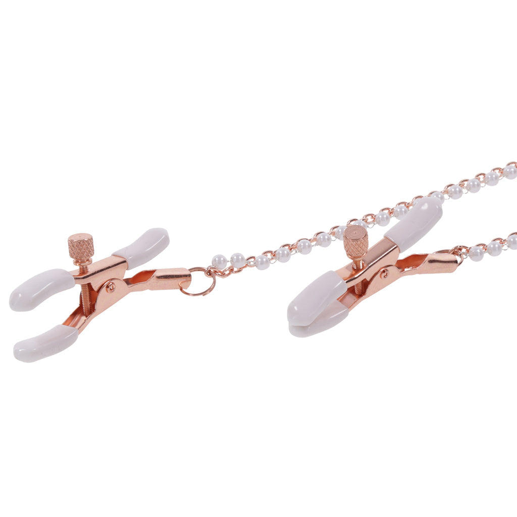 S&M Peaches 'n CreaMe Collar with Nipple Clamps Bondage and Fetish > Nipple Stimulators & Clamps
