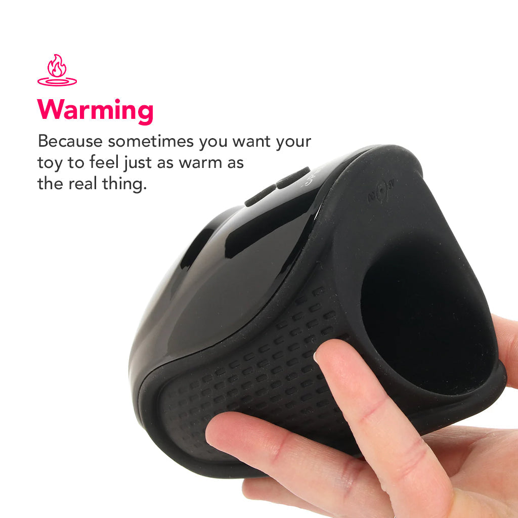 PinkCherry Premium Pulsing And Warming Silicone Stroker Male Masturbators > Vibrating