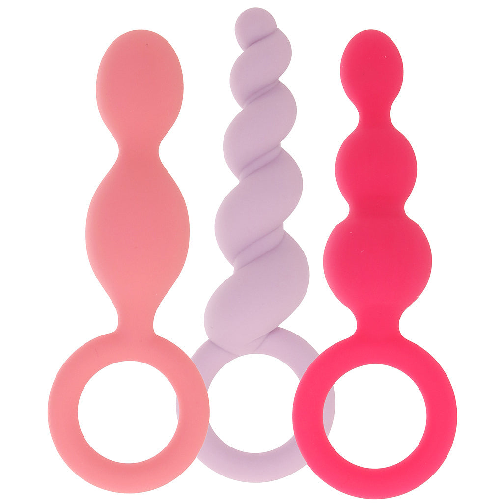 Satisfyer Plugs Silicone 3 Piece Set in Multi-Coloured Anal Sex Toys > Butt Plugs