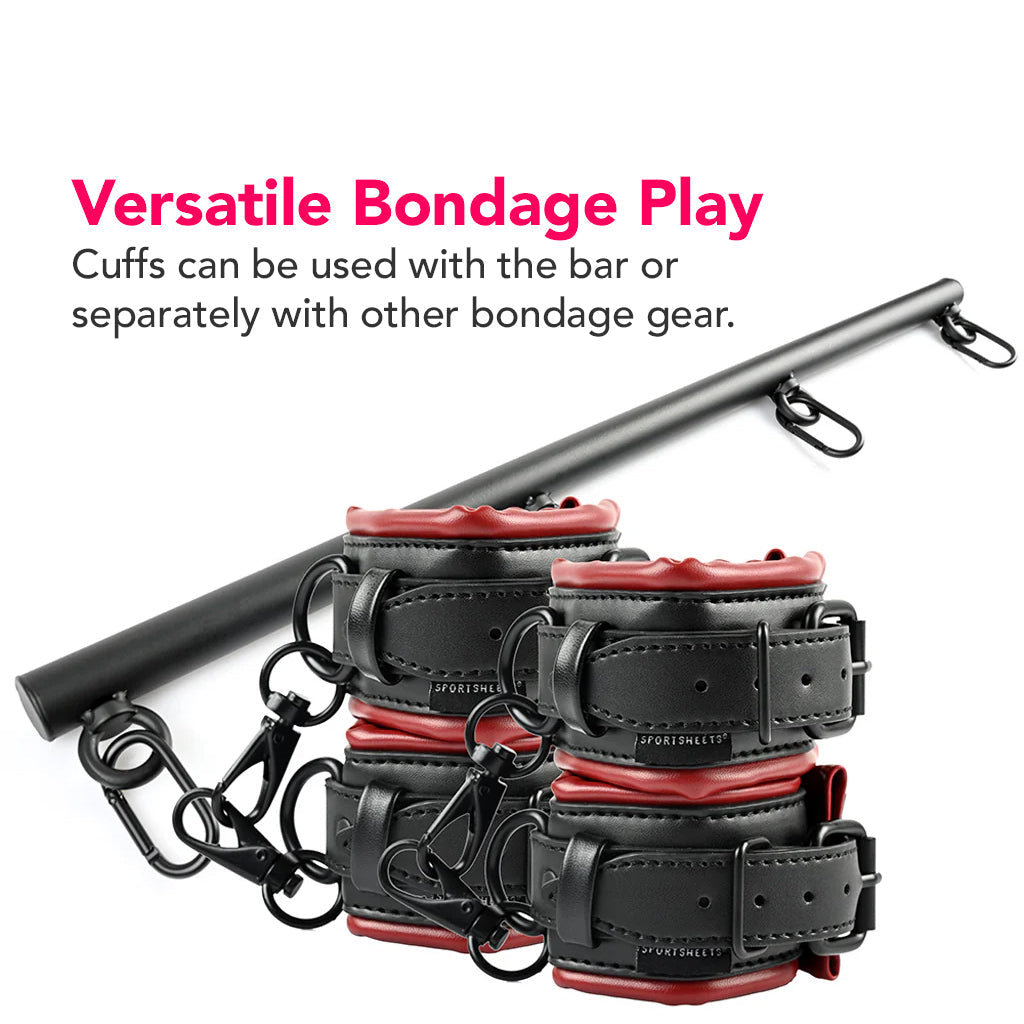 Saffron Spreader Bar & Cuffs Set Bondage and Fetish > Restraints