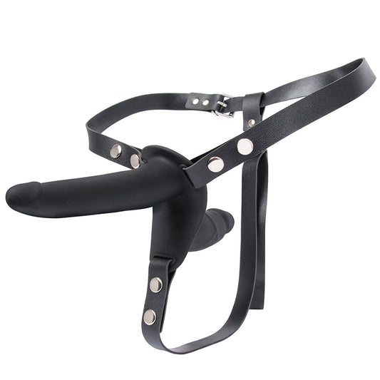 Lux Fetish Silicone Strap-On with Double Dildo Dildo Sex Toys > Strap-On and Harnesses