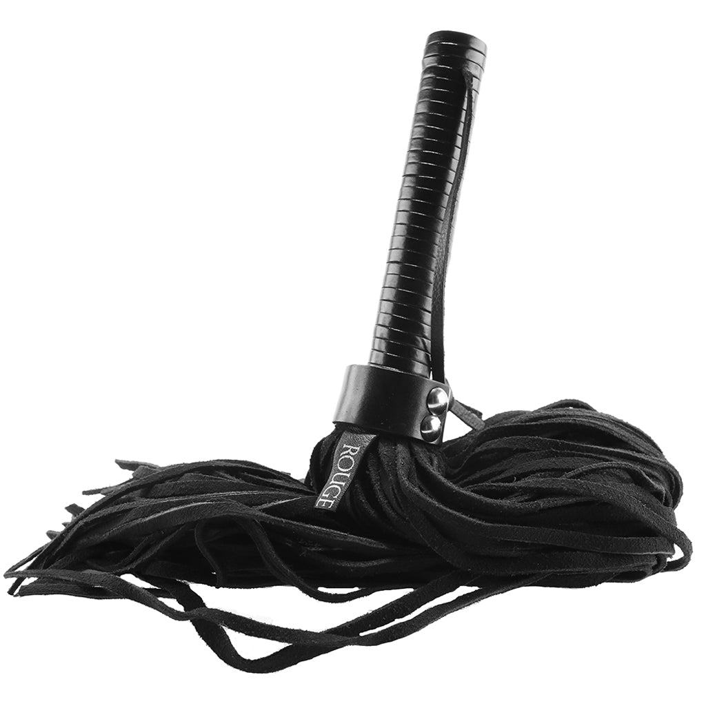 Long Suede Flogger in Black Bondage and Fetish > Whips and Crops