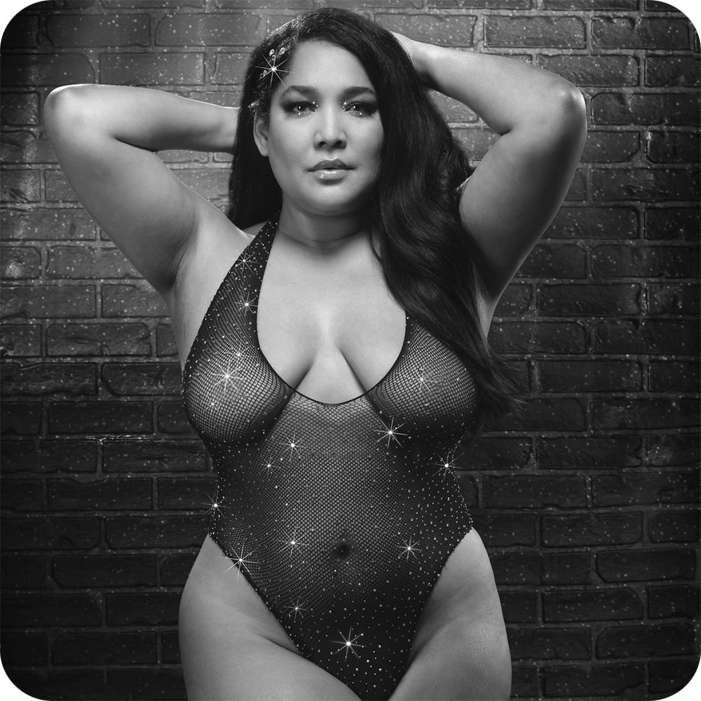 Radiance Deep V Black Body Suit XL Lingerie > Lingerie